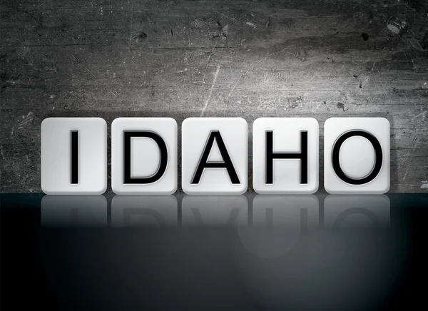 Idaho kafelkami litery pojęcia i tematu — Zdjęcie stockowe