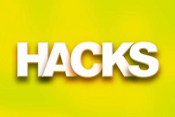 Hacks Concept Colorful Word Art — Stock Photo, Image