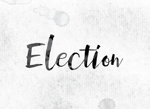 Концепція виборів пофарбована в чорнило — стокове фото