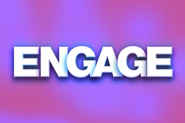 Engage Concept Colorful Word Art — Stock fotografie