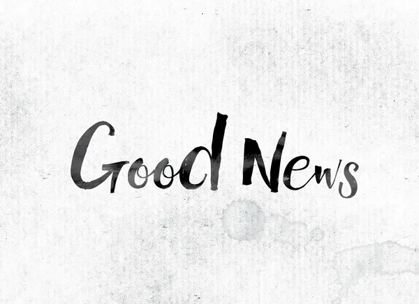 Concepto de buenas noticias pintado en tinta — Foto de Stock