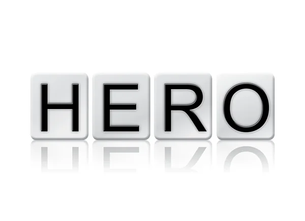 Hero Isolated Tiled Letters Concept and Theme — ストック写真