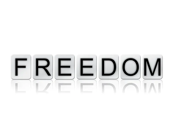 Freedom Isolated Tiled Letters Concept and Theme — Stock Photo, Image