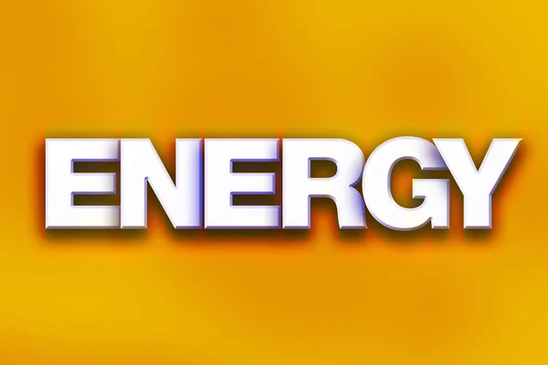 Energiekonzept bunte Wortkunst — Stockfoto