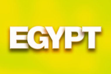 Mısır kavramı renkli Word Art