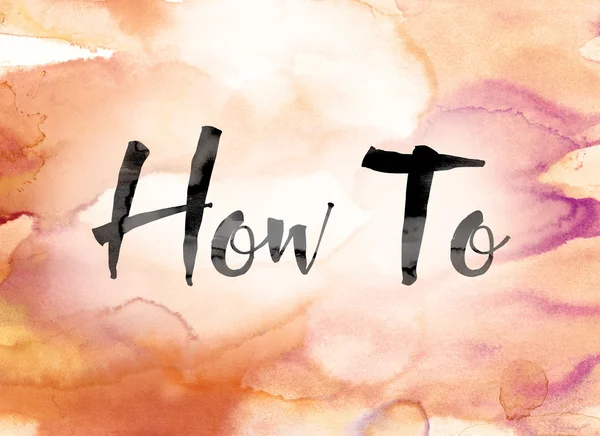 How To Colorful Watercolor and Ink Word Art — Stok Foto