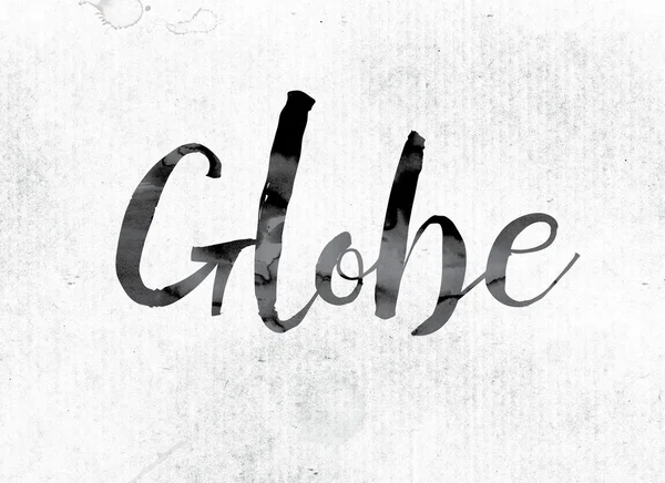 Globe Concept Painted in Ink — ストック写真