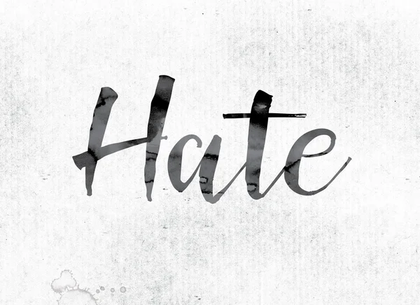 Concetto di odio dipinto in inchiostro — Foto Stock