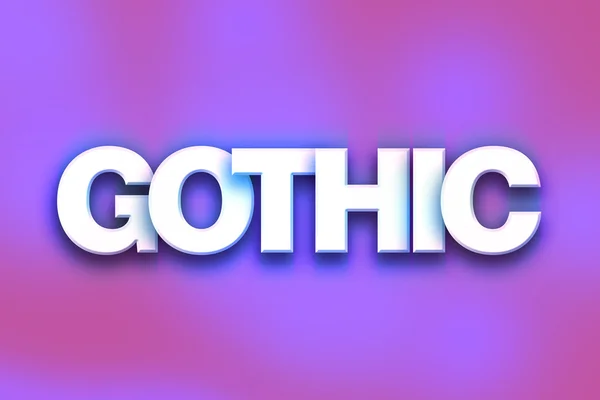 Gothic Concept Colorful Word Art — Stockfoto