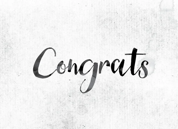 Congrats Concept Painted in Ink — Stock Photo, Image