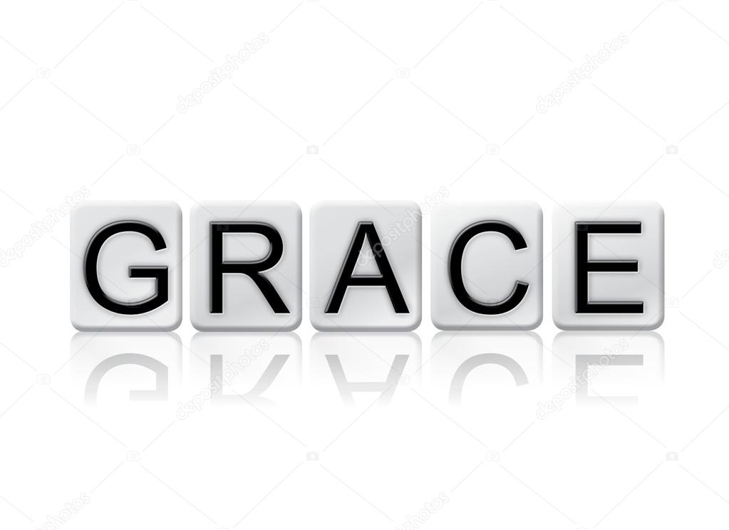 Grace Isolated Tiled Letters Concept and Theme