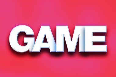 Oyun kavramını renkli Word Art