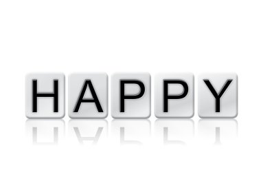 Mutlu izole kiremitli harfler kavramı ve Tema