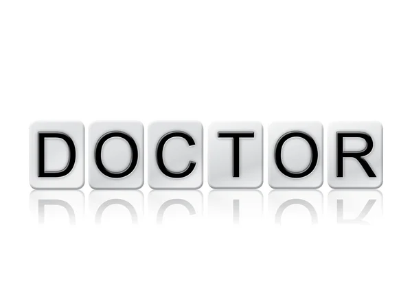 Doktor kiremitli harfler izole kavramı ve Tema — Stok fotoğraf