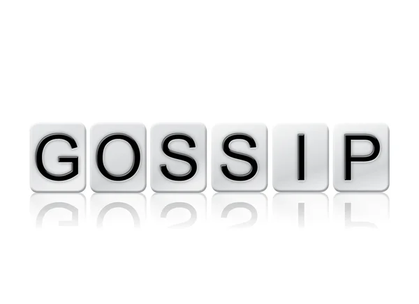 Gossip geïsoleerd betegelde Letters Concept en thema — Stockfoto