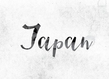 Mürekkeple boyalı Japonya kavramı