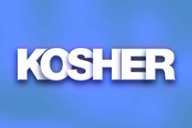Kosher Concept Colorful Word Art clipart