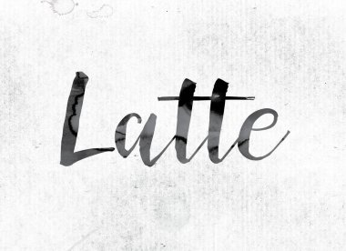 Latte kavramı mürekkeple boyalı