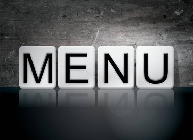 Çinili menü harfler kavramı ve Tema