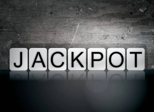 Jackpot gekachelte Buchstaben Konzept und Thema — Stockfoto