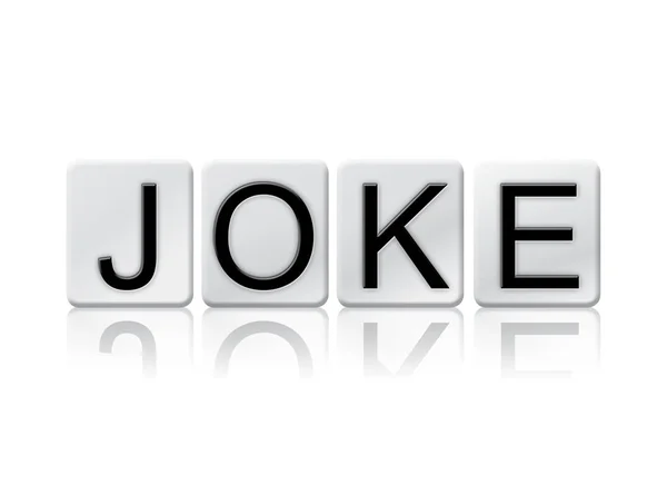 Joke Isolated Tiled Letters Concept and Theme — Stock Photo, Image