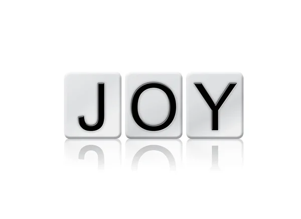 Joy, samostatný dlážděnou dopisy koncept a téma — Stock fotografie