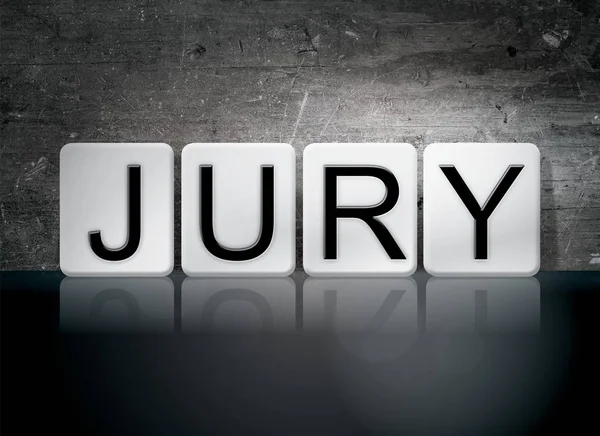 Jury Tiled Letters Concept and Theme — Stock Photo, Image