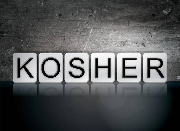 Kosher Tiled Letters Concept and Theme — Stock Photo, Image