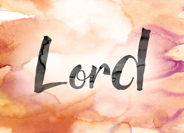 Lord Colorful Watercolor and Ink Word Art — Stock Photo, Image