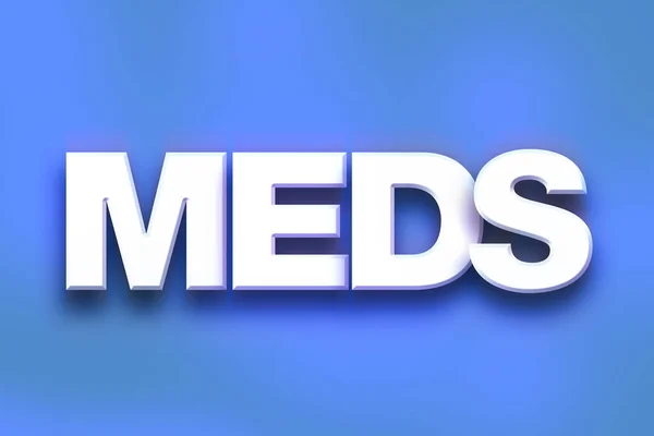 Meds έννοια πολύχρωμο Word Art — Φωτογραφία Αρχείου