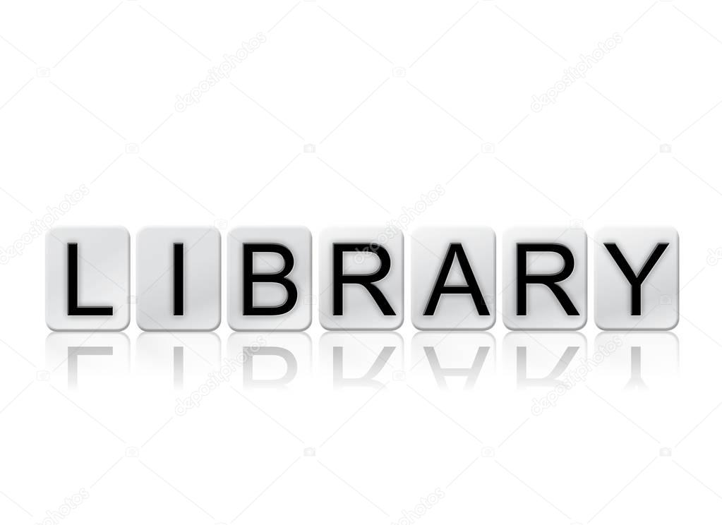 Library Isolated Tiled Letters Concept and Theme