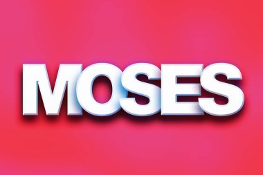 Moses konsept renkli kelime sanat