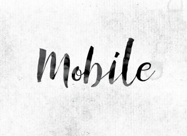 Mobil kavramı mürekkeple boyalı