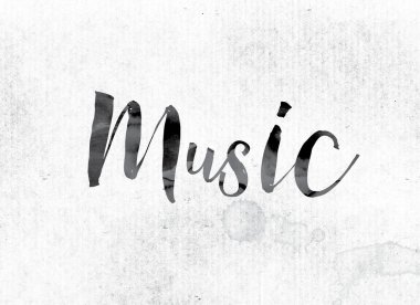 Müzik konsepti mürekkeple boyalı