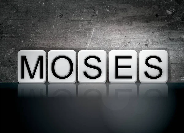 Moses klinkergolv bokstäver koncept och tema — Stockfoto