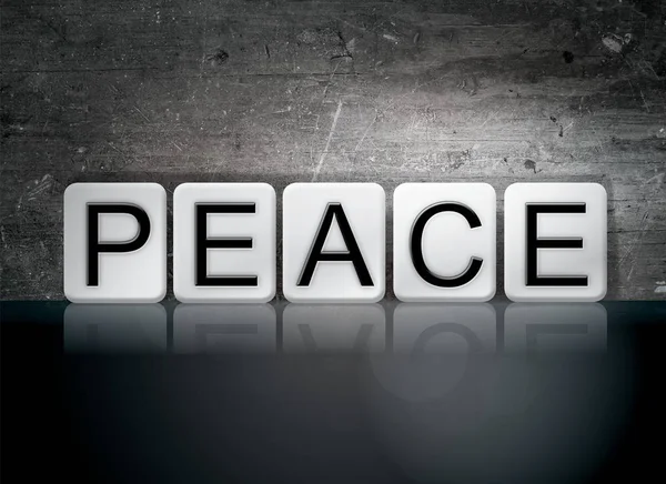タイル張りの平和の概念そして主題の手紙 — ストック写真