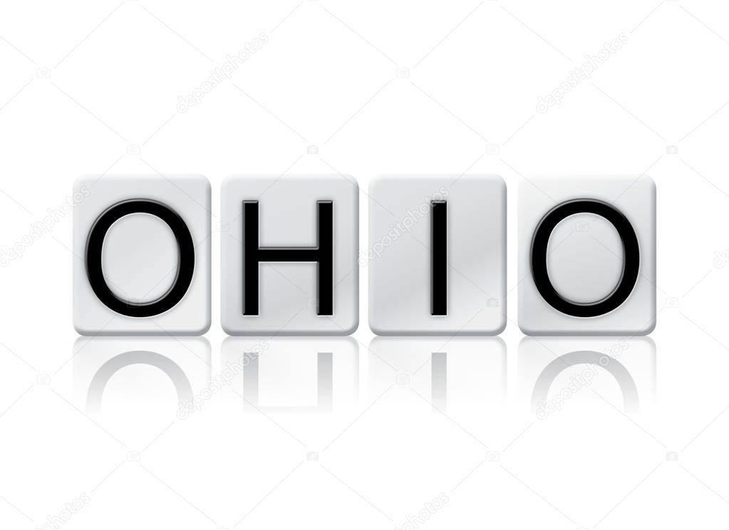 Ohio Isolated Tiled Letters Concept and Theme