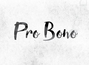 Pro Bono kavramı mürekkeple boyalı