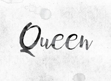 Kraliçe kavramı mürekkeple boyalı