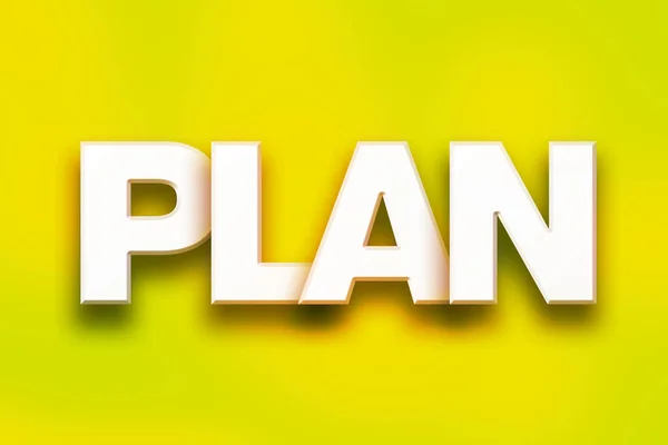 Plan Concept kleurrijke WordArt — Stockfoto