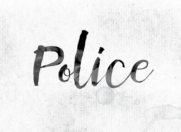 Concept de police peint à l'encre — Photo