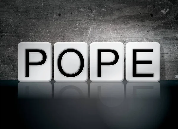 Påven klinkergolv bokstäver koncept och tema — Stockfoto