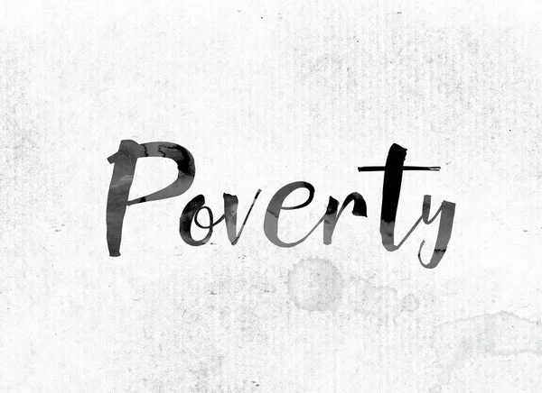 잉크에 그린 빈곤 개념 — 스톡 사진