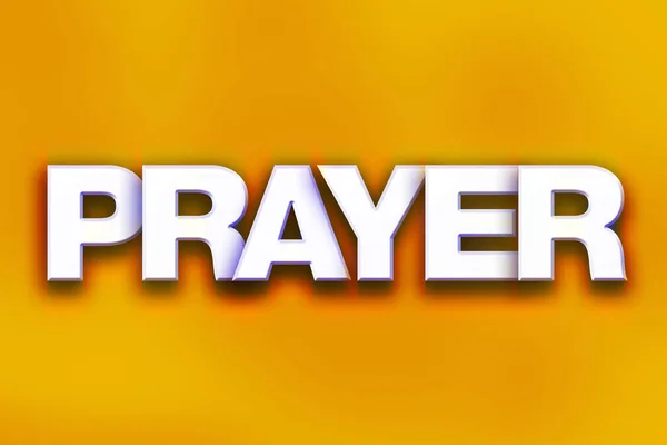 คอนเซ็ปต์การอธิษฐาน ศิลปะคําที่มีสีสัน — ภาพถ่ายสต็อก