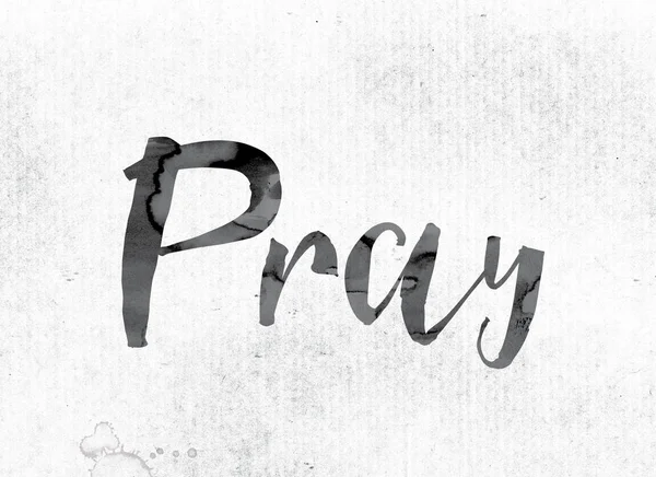Pray Concept Painted in Ink — Stock Photo, Image