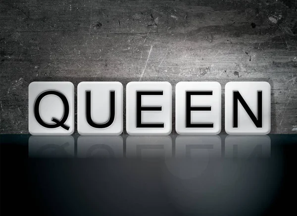 Drottning klinkergolv bokstäverna koncept och tema — Stockfoto