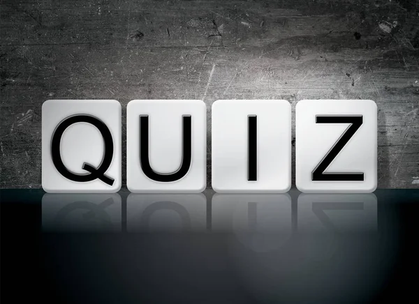 Quiz Tiled Letters Concept and Theme — Stock Photo, Image