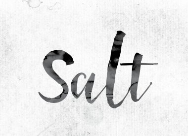 Tuz kavramı mürekkeple boyalı