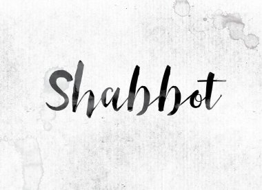 Shabbot kavramı mürekkeple boyalı