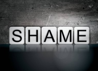 Shame Tiled Letters Concept and Theme clipart